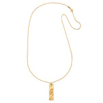 Close-up view of the Story of Gemini Zodiac Necklace highlighting its unique design and features, ideal for those seeking meaningful spiritual jewelry for meditation and manifestation.