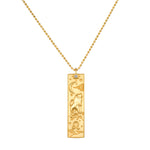 The Story of Leo Zodiac Necklace featuring a beautifully designed pendant with a lion, crescent moon, and stars, symbolizing leadership and creativity in spiritual jewelry. Perfect for meditation, this talisman represents the Leo zodiac sign and is ideal for yoga enthusiasts seeking meaningful pieces for manifestation.