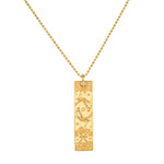 The Story of Pisces Zodiac Necklace featuring a beautifully designed gold pendant symbolizing the Pisces zodiac sign, complemented by a sparkling white topaz. This spiritual jewelry piece represents protection and meaningful connection to the sun, moon, and the essence of meditation.