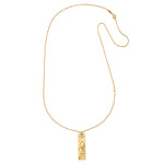 A close-up view of the Story of Scorpio Zodiac Necklace, showcasing its beautiful gold plating and unique scorpion design. This spiritual jewelry piece is perfect for meaningful manifestation practices and resonates with the sun and moon energies, making it a thoughtful accessory for yoga and meditation.