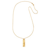 A close-up view of the Story of Scorpio Zodiac Necklace, showcasing its beautiful gold plating and unique scorpion design. This spiritual jewelry piece is perfect for meaningful manifestation practices and resonates with the sun and moon energies, making it a thoughtful accessory for yoga and meditation.