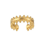 Shine On Beaded Ear Cuff crafted in 18kt gold plate, perfect for enhancing your ear stack with spiritual jewelry elements like protection and charm for meditation and manifestation.