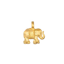Elephant Mini Charm crafted in 18kt gold plating, symbolizing strength, wisdom, and good fortune. Perfect for enhancing your spiritual jewelry collection, this meaningful talisman features intricate details that resonate with meditation and the zodiac. Ideal for those practicing yoga and seeking manifestation and protection.