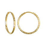 Medium Hoop 14kt Gold Earrings showcasing elegant design, perfect for everyday wear. This spiritual jewelry piece serves as a meaningful charm for those who embrace meditation and manifestation, representing harmony and protection like the sun and moon.