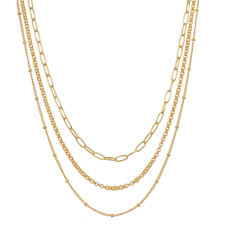 Buy SOHI Gold Plated Layered Chain Online