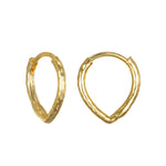 Lotus Petal 14kt Gold Huggie Earrings showcasing their elegant curved design. This spiritual jewelry piece symbolizes new beginnings and potential, perfect for meditation and meaningful manifestations. Ideal for adding charm to your aesthetic while reflecting your zodiac energies and spiritual journey.