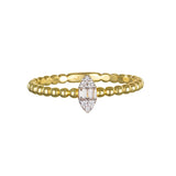 Diamond 14kt Gold Marquise Ring beautifully designed with a beaded band, showcasing a stunning marquise diamond. This piece is perfect for those who appreciate spiritual jewelry and seek meaningful adornments for meditation and manifestation, embodying attributes of clarity and power.