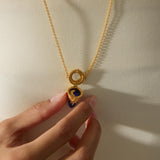Sacred Protector Lapis Celestial Locket Necklace