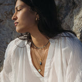 Awakened Intuition Labradorite Lotus Charm Cord Necklace
