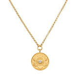 Begin Again White Topaz Lotus Necklace