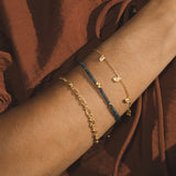 Calm Clarity Blue Topaz Lotus Bracelet