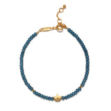 Calm Clarity Blue Topaz Lotus Bracelet