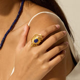 Celestial Guide Lapis Starburst Ring