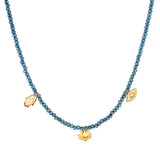 Find Your Center Blue Topaz Charm Necklace