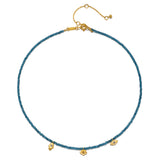 Find Your Center Blue Topaz Charm Necklace