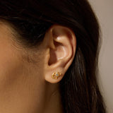 Follow the Moon and Stars Stud Earrings