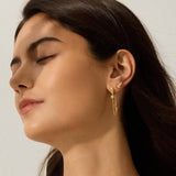 Guided by Starlight Chain Huggie Hoop Earrings