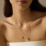 Illuminated Within Starburst Lapis Necklace
