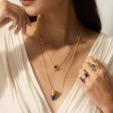 Illuminated Within Starburst Lapis Necklace