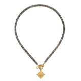 Intuitive Path Beaded Labradorite Mandala Toggle Necklace