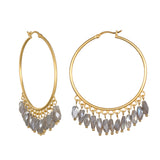 Intuitive Path Labradorite Hoop Earrings