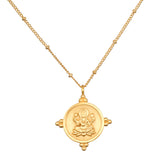 Manifesting Abundance Goddess Lakshmi Coin Necklace