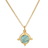Path of Awakening Labradorite Lotus Spinner Necklace