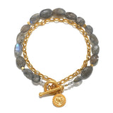 Path of Intuition Labradorite Lotus Toggle Bracelet