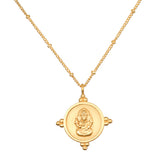 Path to Success Hindu God Ganesha Coin Necklace