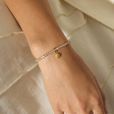 Radiant Light White Topaz Sun Stretch Bracelet
