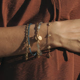 Calm Clarity Blue Topaz Lotus Bracelet