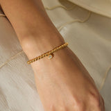 Shine With Clarity White Topaz Bead Bracelet