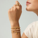 Sparkle With Intention White Topaz Moon Stretch Bracelet