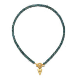 Trust Your Wisdom Mystic Green Labradorite Heart Toggle Necklace