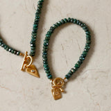 Guided by Intuition Mystic Green Labradorite Celestial Toggle Bracelet