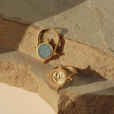 Truth in Bloom Labradorite Lotus Spinner Ring