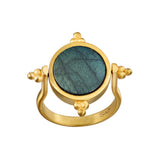 Truth in Bloom Labradorite Lotus Spinner Ring