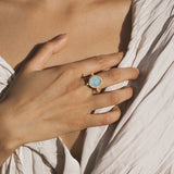 Truth in Bloom Labradorite Lotus Spinner Ring