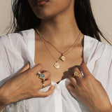 Truth in Bloom Labradorite Lotus Spinner Ring