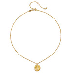 Studio image of the Sacred Realm Spinning Pendant Celestial Necklace on a delicate chain, symbolizing the connection of sun and moon, perfect for meditation and spiritual practices.