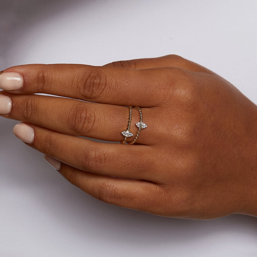 Diamond 14kt Gold Marquise Ring