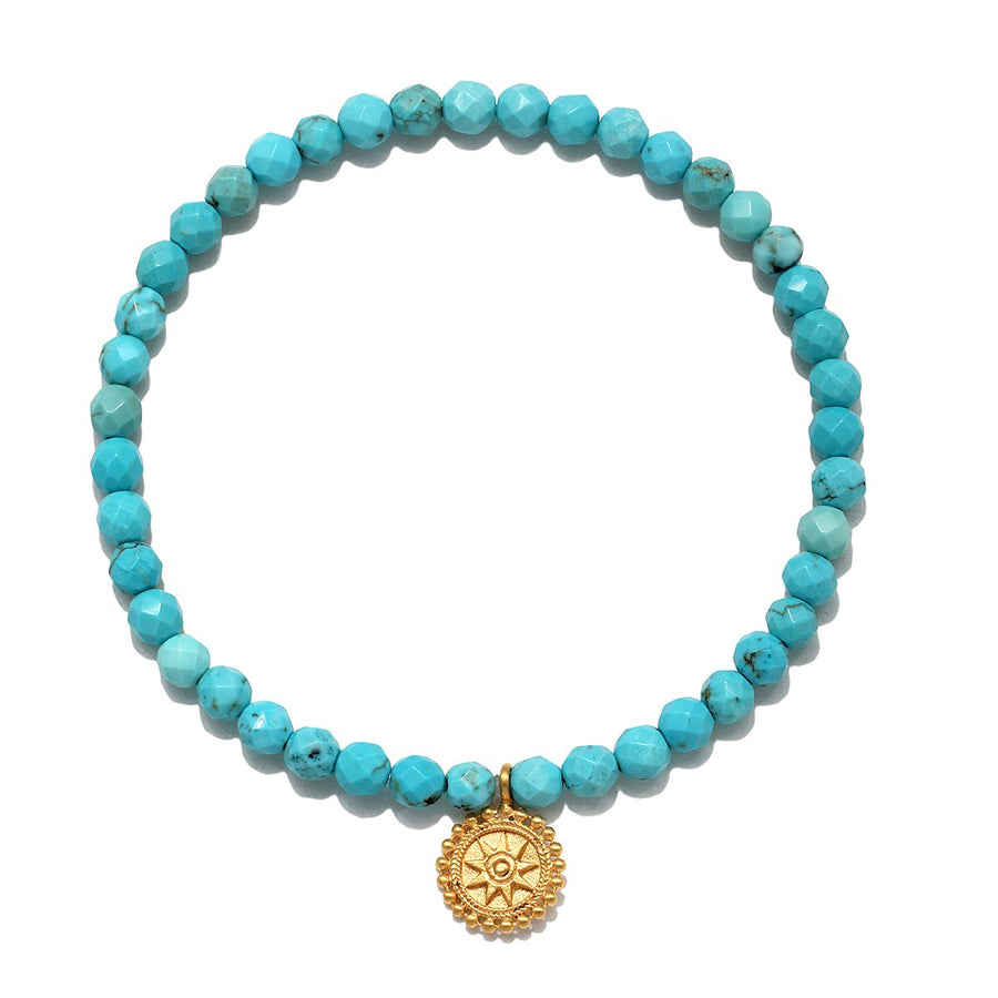 Faceted Turquoise Mandala Bracelet