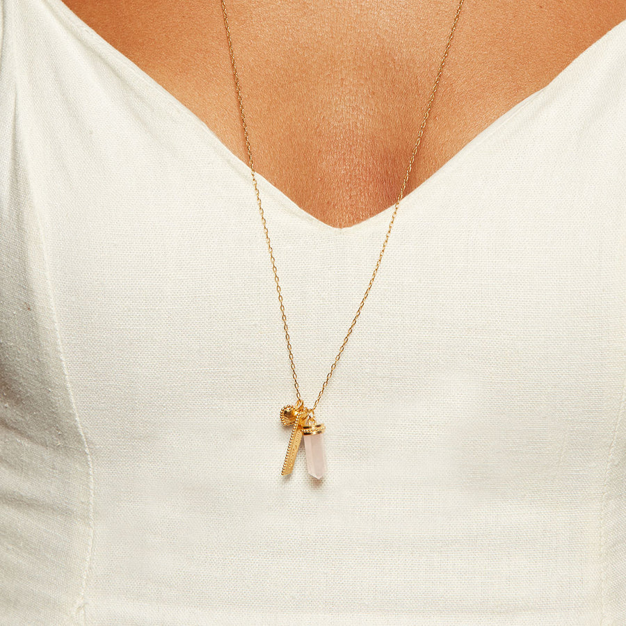 I Am Loved Multi Charm Heart Necklace
