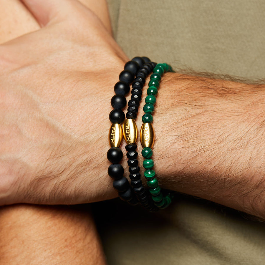 Path to Healing Malachite Gemstone Men s Bracelet