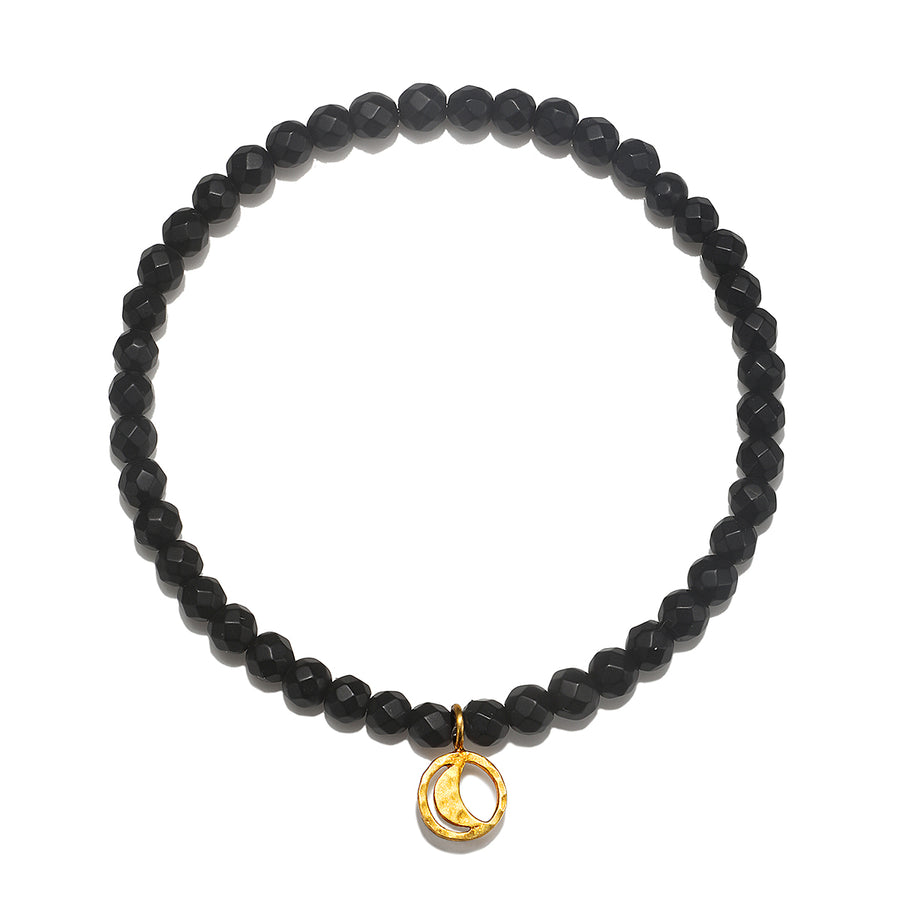 Everlasting Strength Moon Onyx Gemstone Bracelet