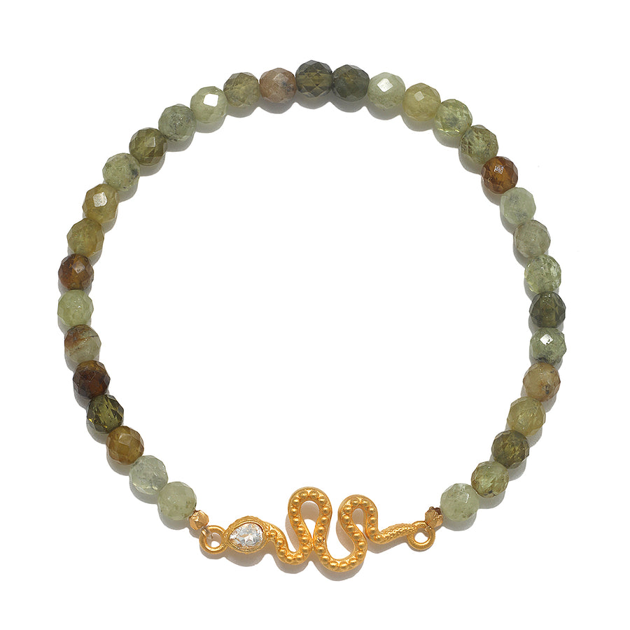 In Perpetuity Green Garnet Gemstone Bracelet