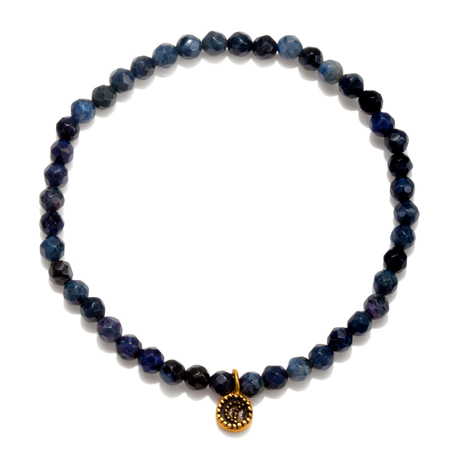 Dumortierite Moon Stretch Bracelet - Out of the Blue - Satya Online