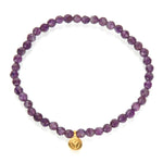 Tranquility Lotus Amethyst Gemstone Bracelet featuring shimmering amethyst beads and a delicate gold pendant. Ideal for spiritual jewelry lovers, this bracelet symbolizes new beginnings and protective energy. A meaningful gift for meditation, yoga, or those seeking manifestation and deeper connections. Perfect for anyone interested in sacred symbols or zodiac amulets, this elegant piece encapsulates the essence of tranquility and prosperity.