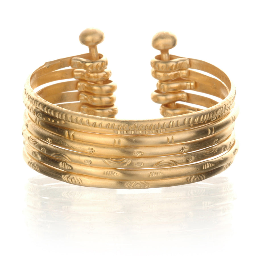 Small Gold Bangle Bracelet Cuff - Something Special - Satya Online