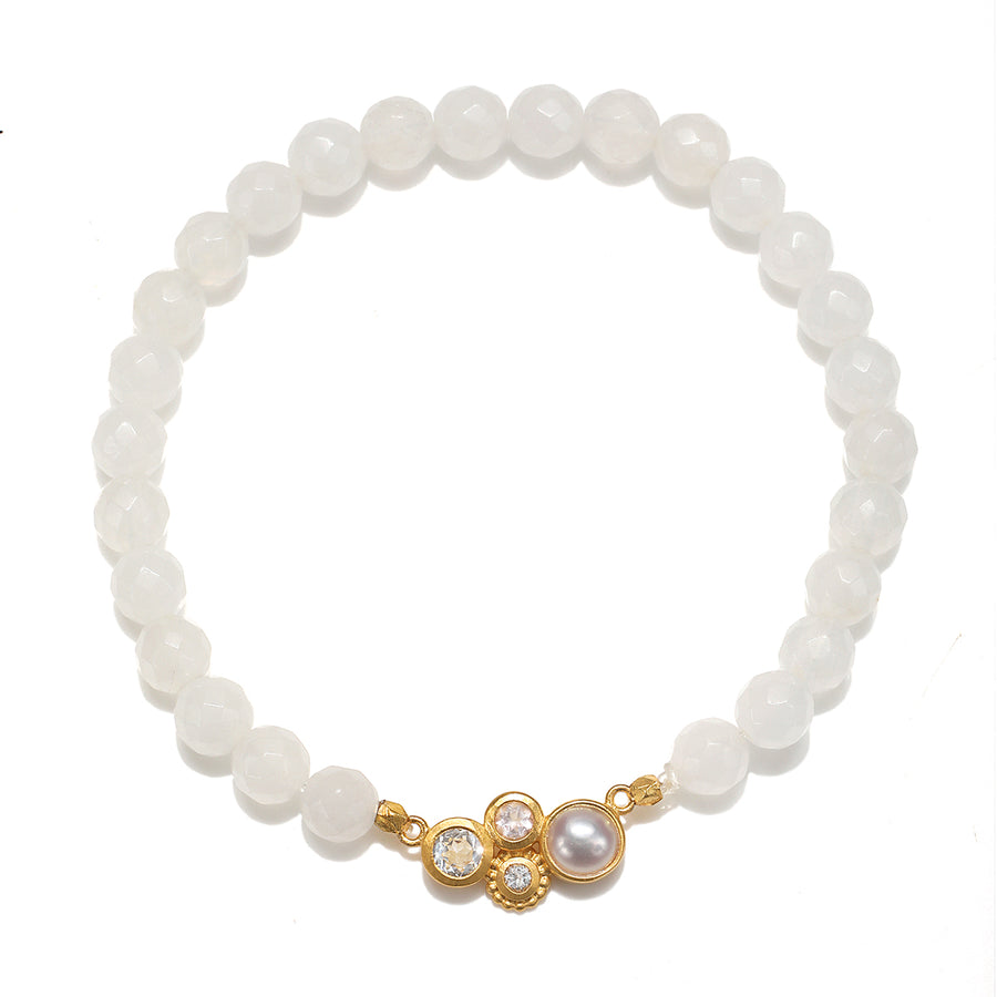 In Unity White Jade Bracelet - Satya Jewelry